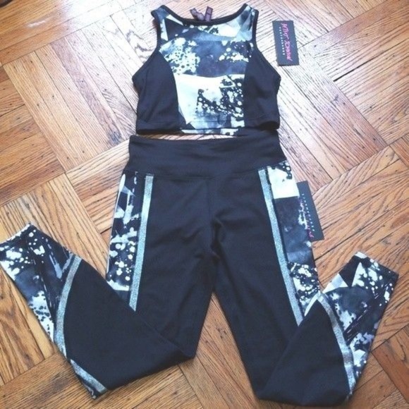 Betsey Johnson Pants - Betsey Johnson Performance Ankle Leggins & Bra S